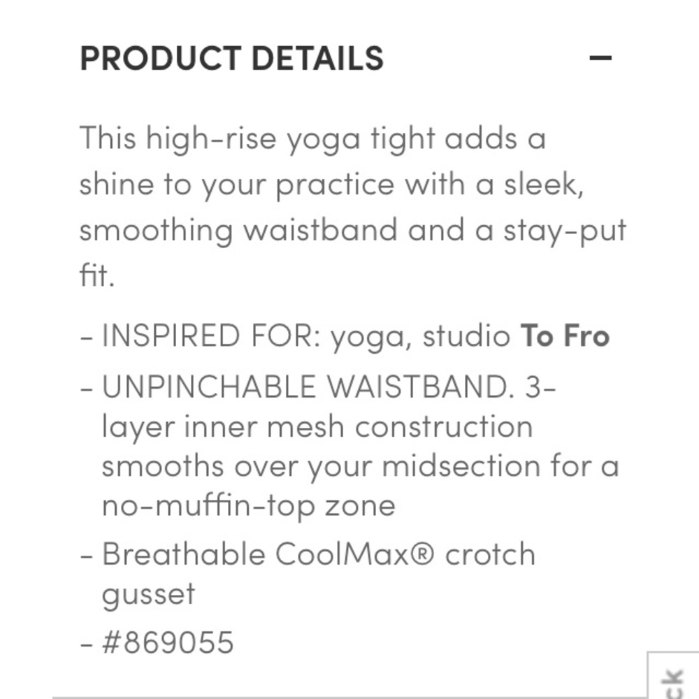 ATHLETA High Rise Chaturanga Tight:: Gray - Picture 6 of 8
